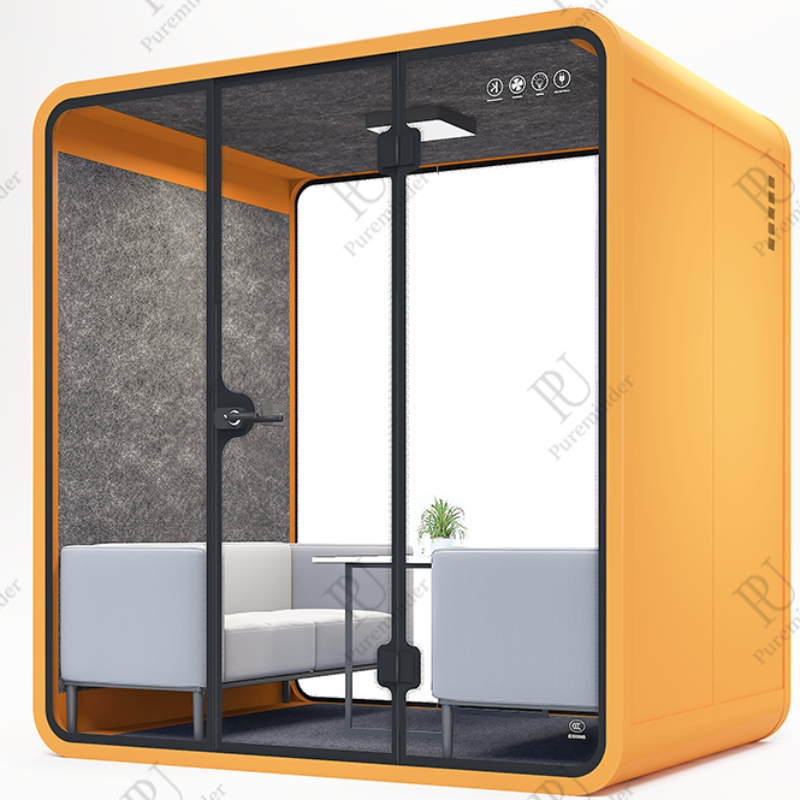 Live Webcasting Pod Akoestische Kamer Telefoon Commerciële draagbare Geluiddichte cabine Vergaderingsbureau Pod te koop