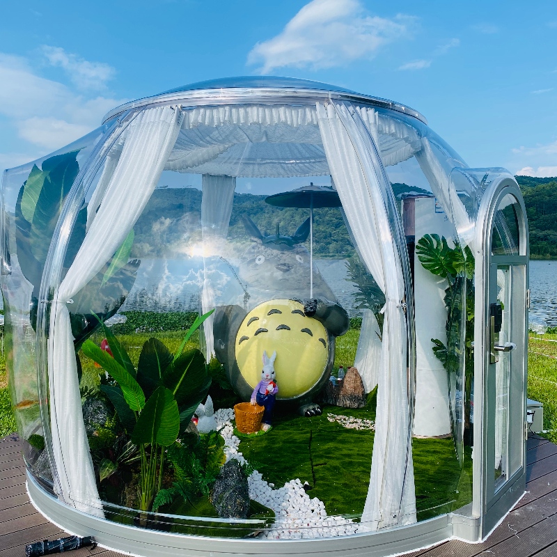 3.0 Meters Transparante koepeltent geodesische openluchtcamping koepeltent voor resort hotel, Camping, Openluchtactiviteiten