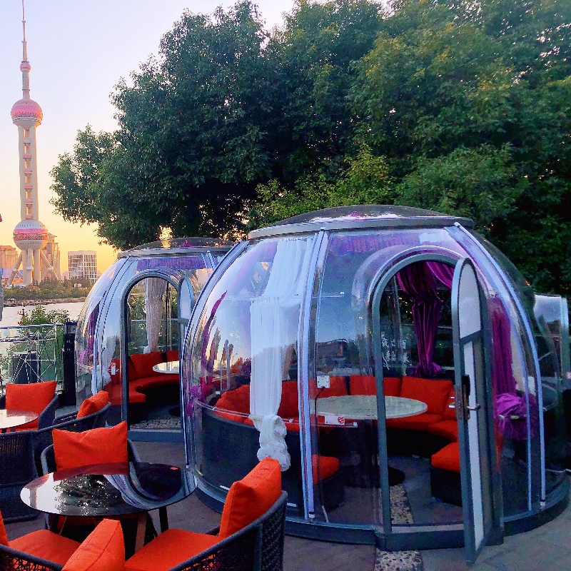 3.5 Meters Luxe Transparante koepeltent geodesische openluchtcamping koepeltent voor resort hotel, Camping, Openluchtactiviteiten