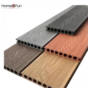 2022 nieuwe 3D WPC Decking Houten Plastic Samengestelde PE Outdoor holle stevige Decking Vloeren Antiseptisch