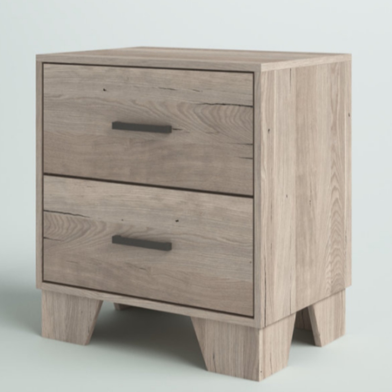Moderne Luxe Slaapkamer Meubilair 3-lade rotan en houten nachtkastje met lades