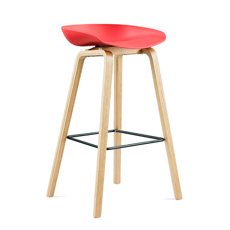 Moderne club restaurantbar High stoel Diningstoel kleurrijke plastic stoffen caféstoelen