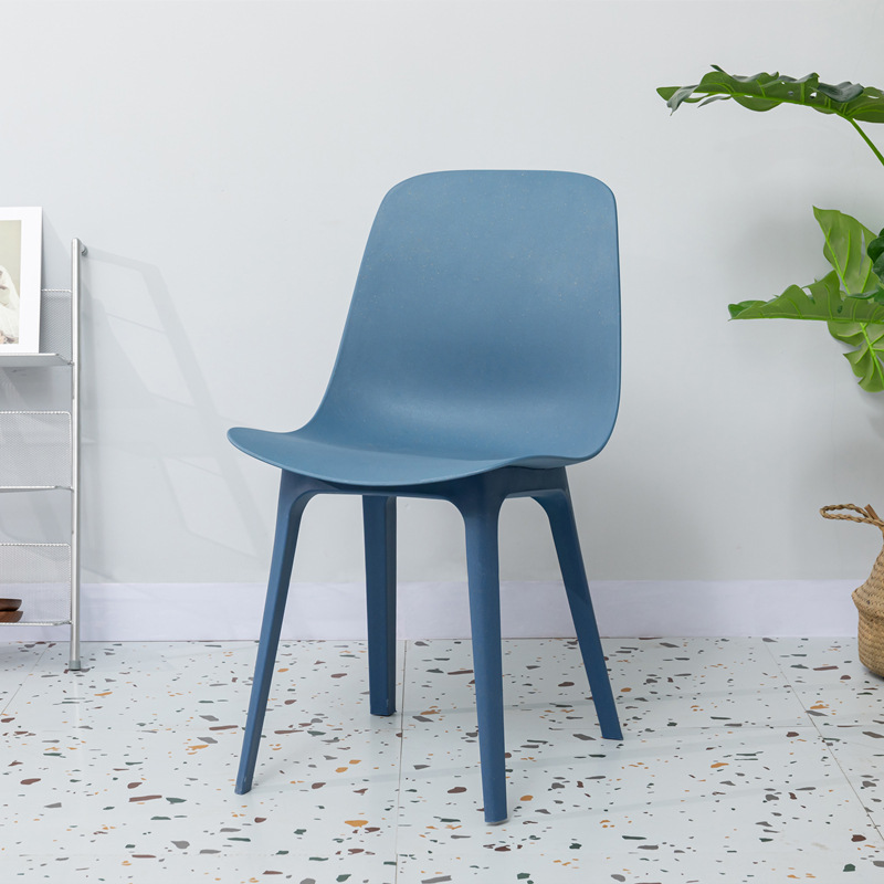 Factory Groothandel Moderne Plastic Gekleurde stoel Armloos Fixed Backrest Buiten Simple Lounge Plastic Dining Stoel