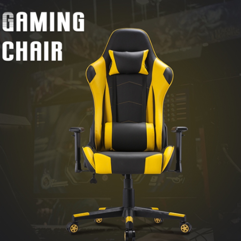 Gamer PU Leather Racing Gaming -stoel opvouwbare stoel Gaming Office Compute gamingstoel met LED -licht
