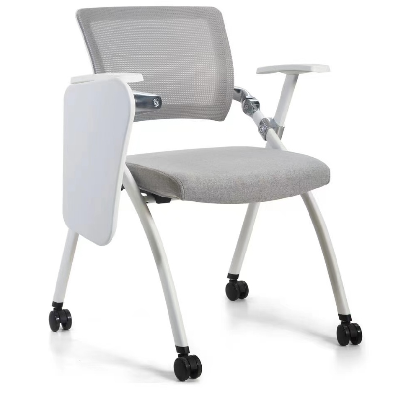 2022 Comfortabele plastic studentenschool trainingsstoelen met schrijftabletarm ergonomische stoel